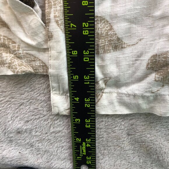 George Mens Hawaiian Shirt Size 2XL Beige Short Sleeve Button Up Casual Travel - Picture 4 of 8